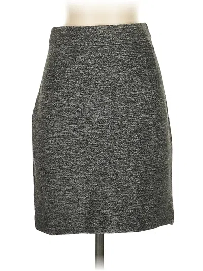 Pre-owned Theory Wool Skirt In Gray