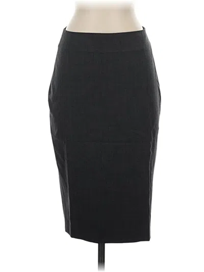 Pre-owned Theory Wool Skirt In Gray