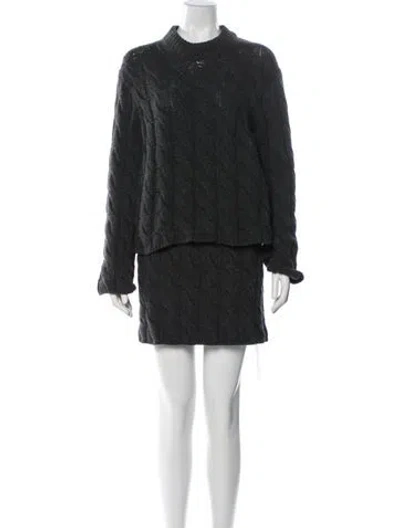 Pre-owned Theory Wool Skirt Suit In Black