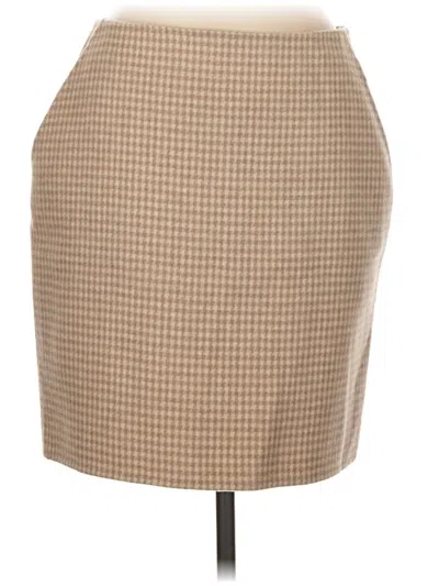 Theory Wool Skirt In Tan