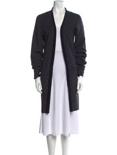 Pre-owned Theory Wool Striped Sweater In Blue