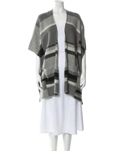 Pre-owned Theory Wool Striped Sweater In Blue