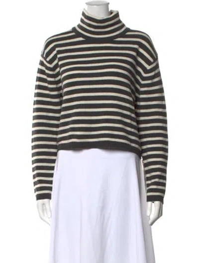 Pre-owned Theory Wool Striped Sweater In Multi