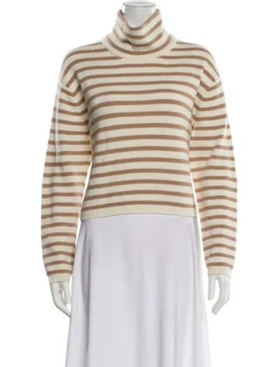 Pre-owned Theory Wool Striped Sweater In Neutral