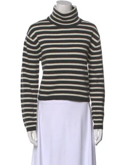 Pre-owned Theory Wool Striped Sweater W/ Tags In Blue