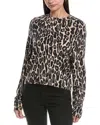 Theory Wool Sweater In Animal Print
