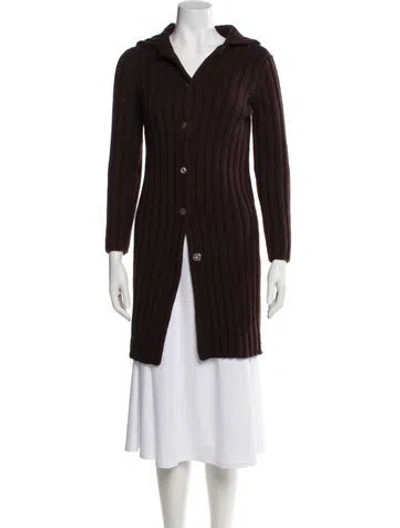 Pre-owned Theory Wool Sweater In Brown