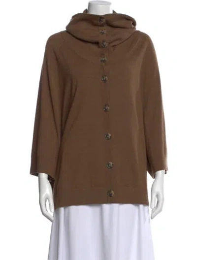 Pre-owned Theory Wool Sweater In Brown
