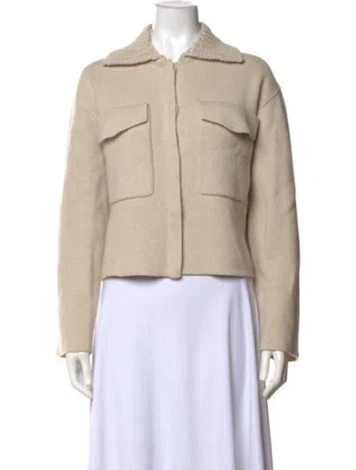 Pre-owned Theory Wool Sweater In Neutral