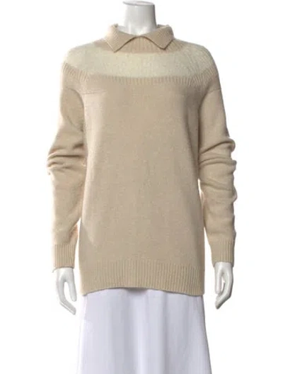 Pre-owned Theory Wool Sweater In Neutral