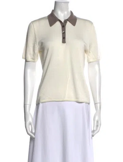Pre-owned Theory Wool Sweater In Neutrals