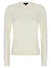 Theory Merino Wool Crewneck Sweater In White