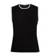Theory Wool Knit Tank Top In Black