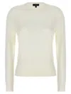 Theory Merino Wool Crewneck Sweater In White