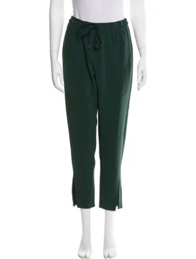 Pre-owned Theory Wool Sweatpants In Green