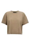 Theory Wool T-shirt In Brown