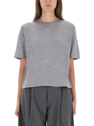 Theory Wool T-shirt In Gray