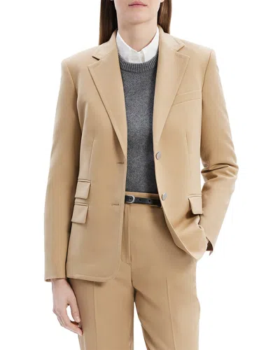 Theory Wool Tailor Jacket In Brown