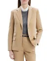 Theory Tailored Blazer In Sleek Flannel In New Camel