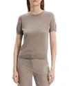 Theory Basic Wool Sweater In Light Cinder