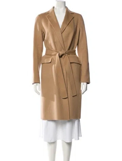 Pre-owned Theory Wool Trench Coat In Brown