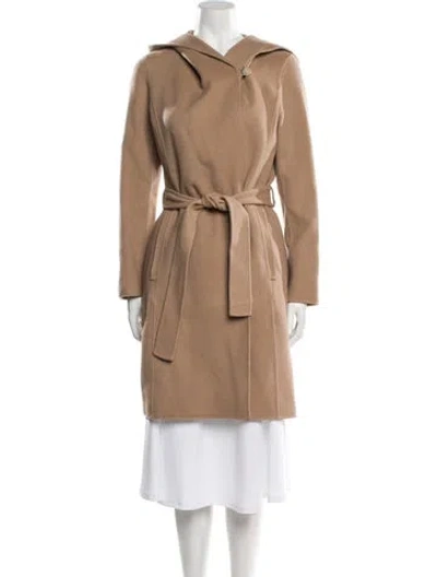 Pre-owned Theory Wool Trench Coat In Brown