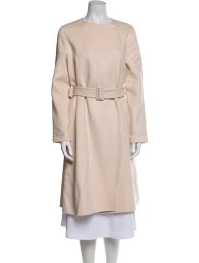 Pre-owned Theory Wool Trench Coat In Neutral