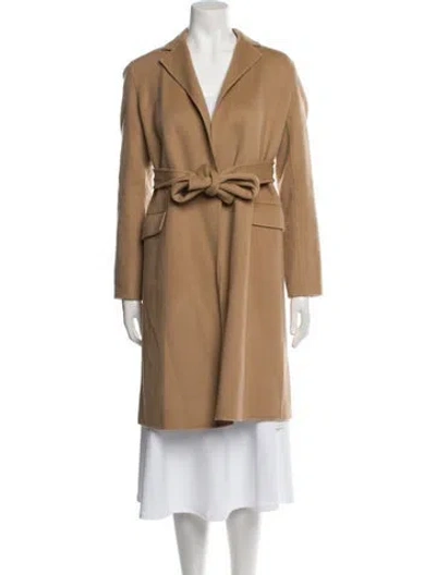 Pre-owned Theory Wool Trench Coat In Neutral