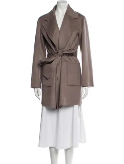 Pre-owned Theory Wool Trench Coat In Neutral