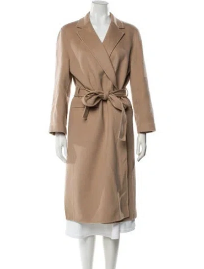 Pre-owned Theory Wool Trench Coat In Neutral