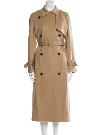 Pre-owned Theory Wool Trench Coat In Neutral