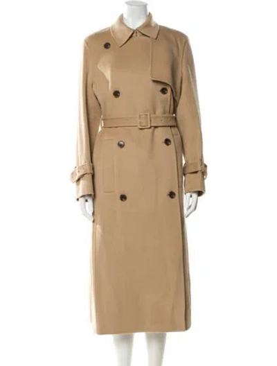 Pre-owned Theory Wool Trench Coat In Neutral