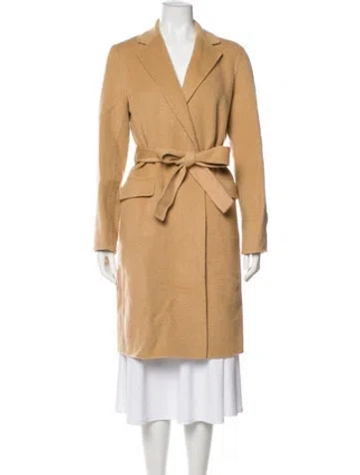 Pre-owned Theory Wool Trench Coat In Neutral
