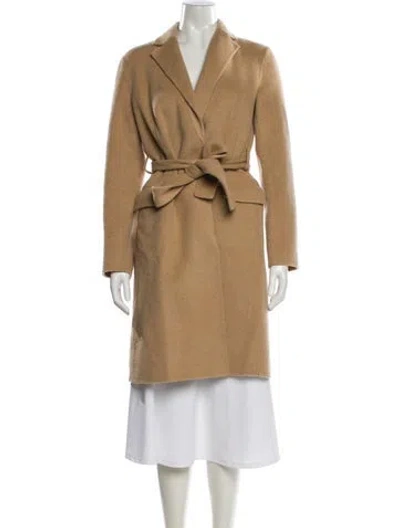 Pre-owned Theory Wool Trench Coat In Neutral