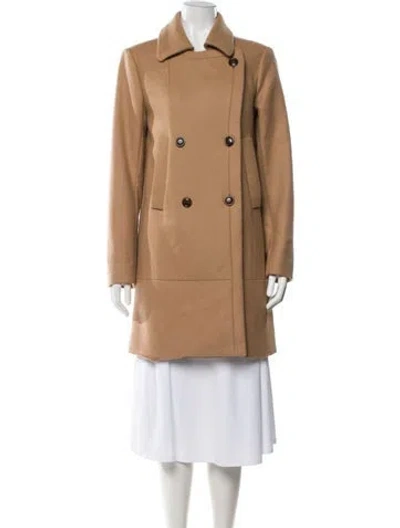 Pre-owned Theory Wool Trench Coat In Neutral