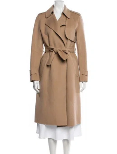 Pre-owned Theory Wool Trench Coat In Neutral