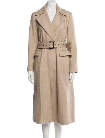 Pre-owned Theory Wool Trench Coat In Neutrals