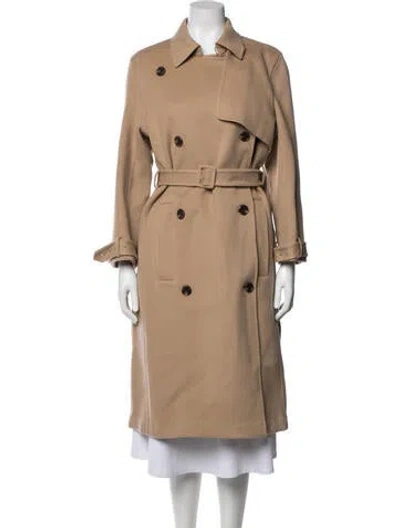Pre-owned Theory Wool Trench Coat In Neutrals