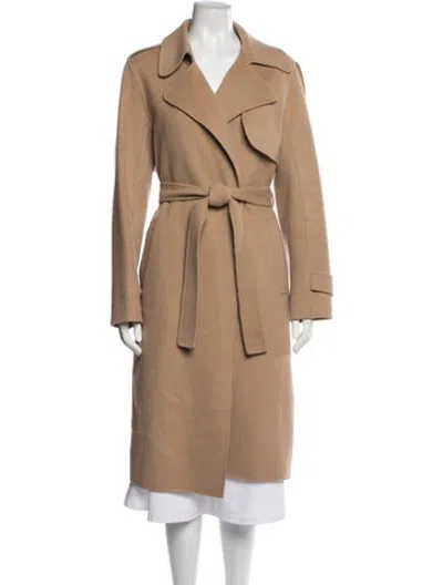 Pre-owned Theory Wool Trench Coat In Neutrals