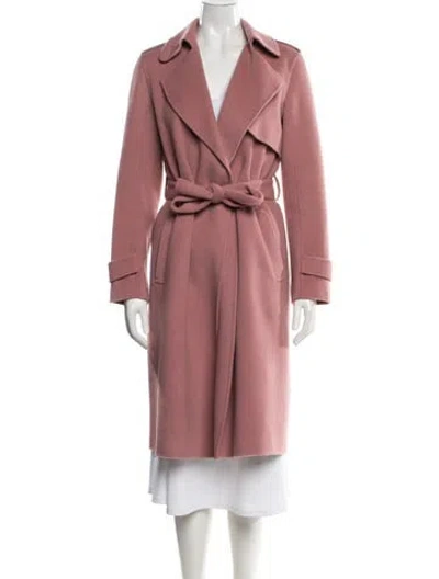 Pre-owned Theory Wool Trench Coat In Pink