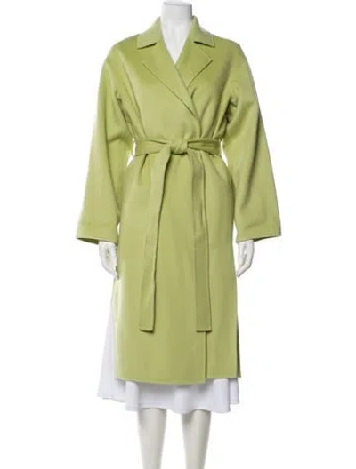 Pre-owned Theory Wool Trench Coat W/ Tags In Green