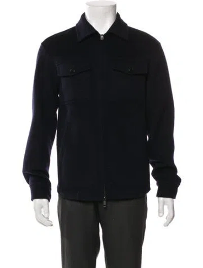 Pre-owned Theory Wool Trucker Jacket In Black