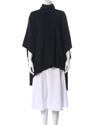 Pre-owned Theory Wool Turtleneck Sweater In Black