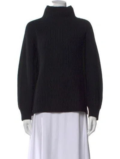 Pre-owned Theory Wool Turtleneck Sweater In Black