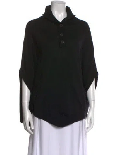 Pre-owned Theory Wool Turtleneck Sweater In Black