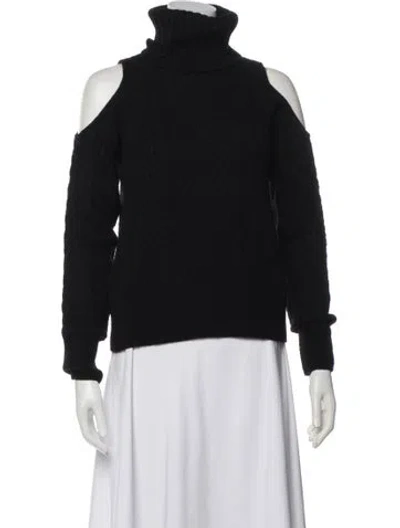 Pre-owned Theory Wool Turtleneck Sweater In Blue