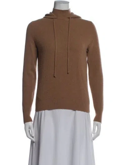 Pre-owned Theory Wool Turtleneck Sweater In Brown