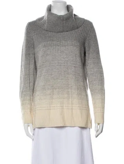 Pre-owned Theory Wool Turtleneck Sweater In Gray
