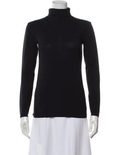 Pre-owned Theory Wool Turtleneck Sweater In Gray