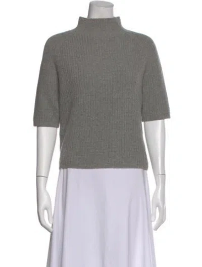 Pre-owned Theory Wool Turtleneck Sweater In Gray